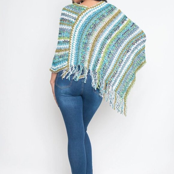 multi color poncho - Picture 3 of 3